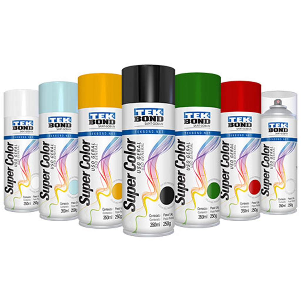 tinta spray supercolor plastico madeira parede metal