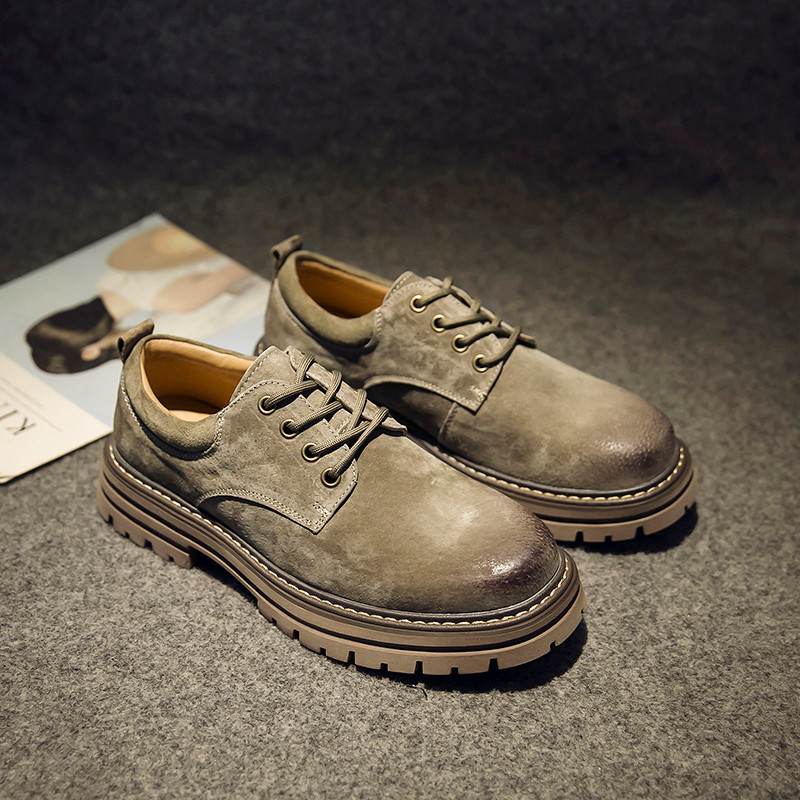 2023 macacão sapatos masculinos primavera novos sapatos masculinos Martin botas de couro genuíno de cano baixo sapatos d