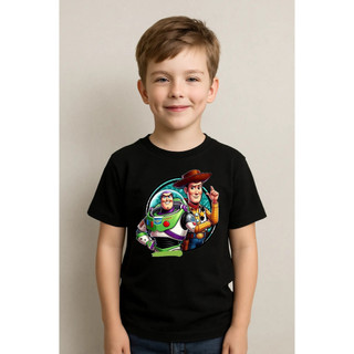 Camiseta Infantil Desenho Toy Story Woody E Buzz