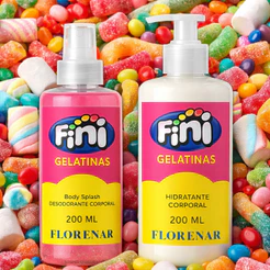 1 Kit feminino Body Splash Fini com gliter 200Ml + 1 Hidratante Corporal Fini 200ML