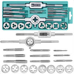 Kit Macho e Tarraxa 20 Peças Aço com Maleta para Madeira PVC Alumínio