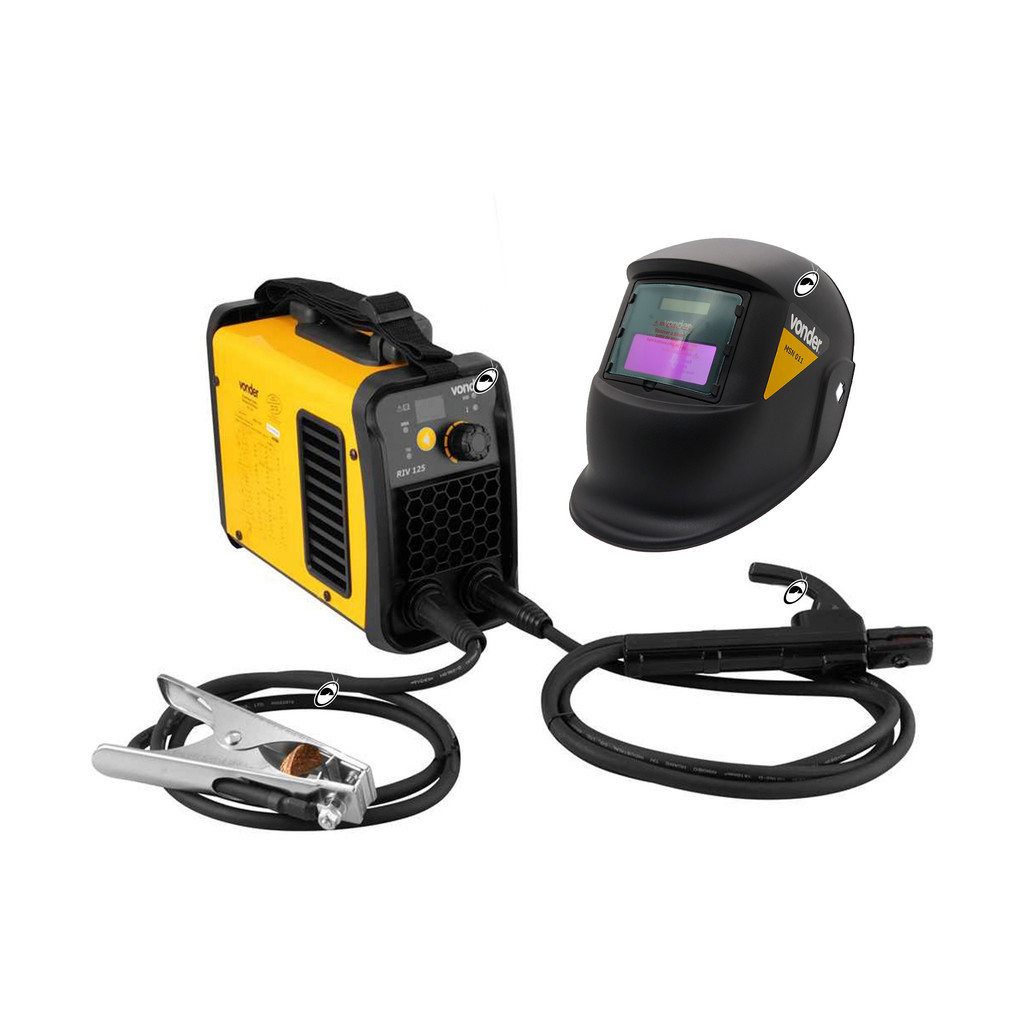 Inversor Solda Eletrodo e TIG IM125 Com Máscara - Bivolt Vonder