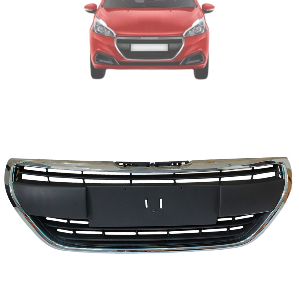 Grade Peugeot 208 2017 A 2019 2020 Friso Cromado Completa