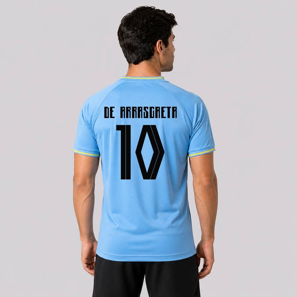 Camisa Uruguai Celeste 10 De Arrascaeta