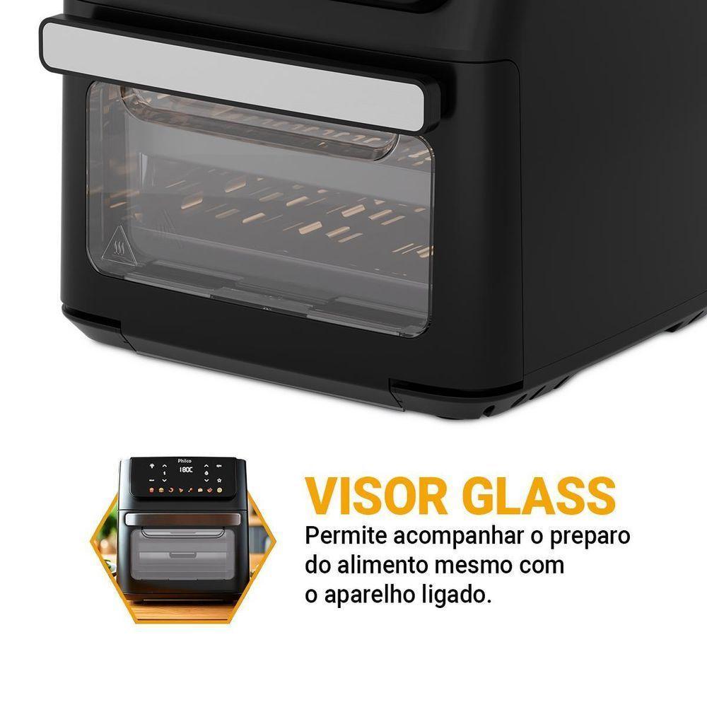 Fritadeira Air Fryer Philco PAF11B 11L 1800W Digital com 8 Funções e Timer Preto 110V — imagem 2 de 2