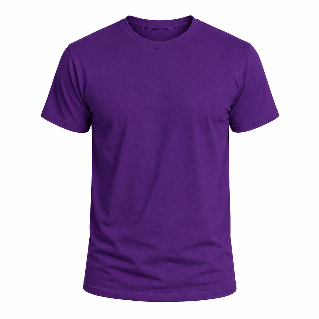 Camiseta Masculina Básica Algodão Confortável Casual Lisa Roxa