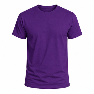 Camiseta Masculina Básica Algodão Confortável Casual Lisa Roxa