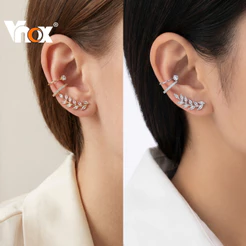 Vnox 3 Peças De Brincos Falsos Não Perfurados Para Mulheres , Sem Necessidade De Piercing , Elegantes Festa De Casamento