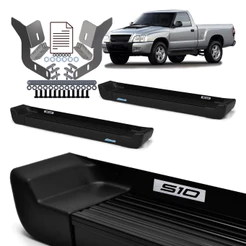 Estribo Prime S10 1995/2011 Cabine Simples Preto