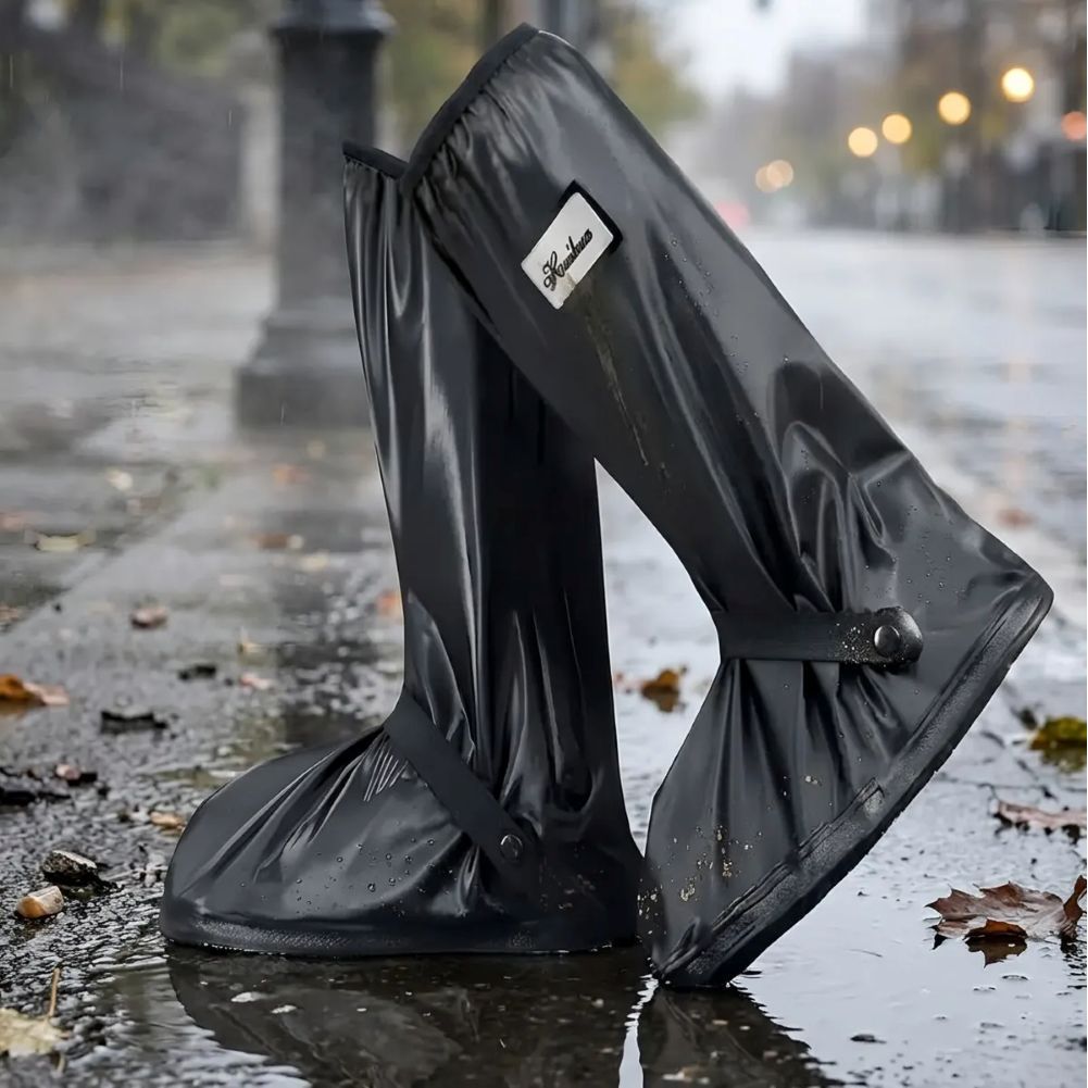 Capa Chuva Bota Polaina Motoqueiro Impermeável Antiderrapante Unissex Huihua