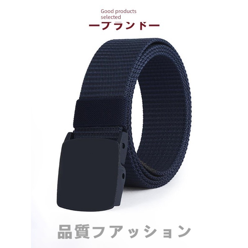 Muji cinto de Nylon masculino, cinto de lona hipoalergênico para jovens, esportes ao ar livre, lazer, cinto tecido femin