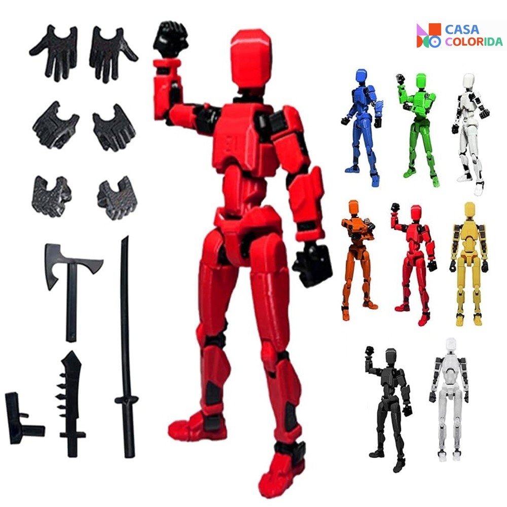 DIY Montar Robô Articulado Boneca Impressa Em 3D Kit Completo Presente Para Alívio Do Estresse