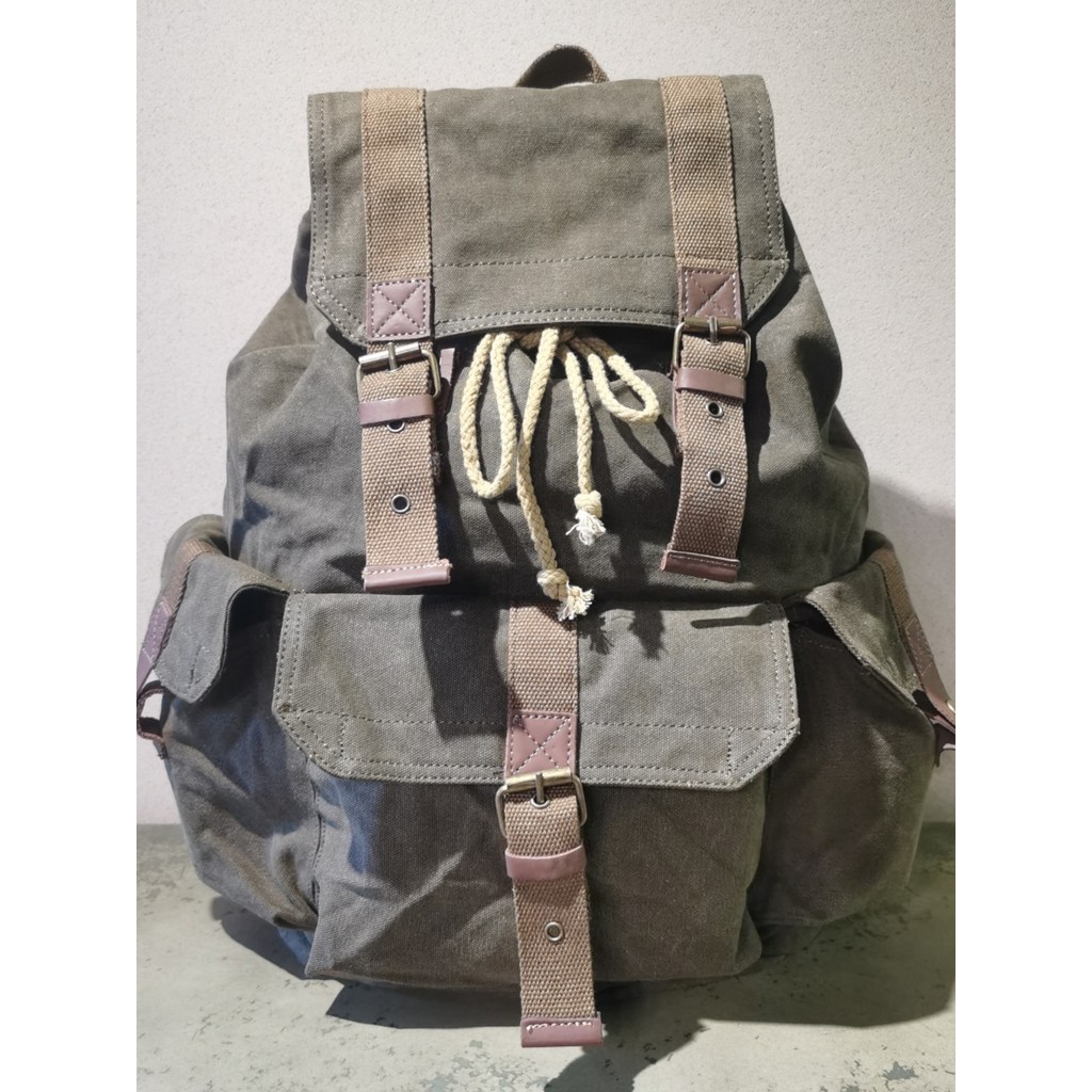 Mochila masculina da segunda guerra mundial oito Wildland verde, bolsa escolar de grande capacidade, bolsa de viagem ret