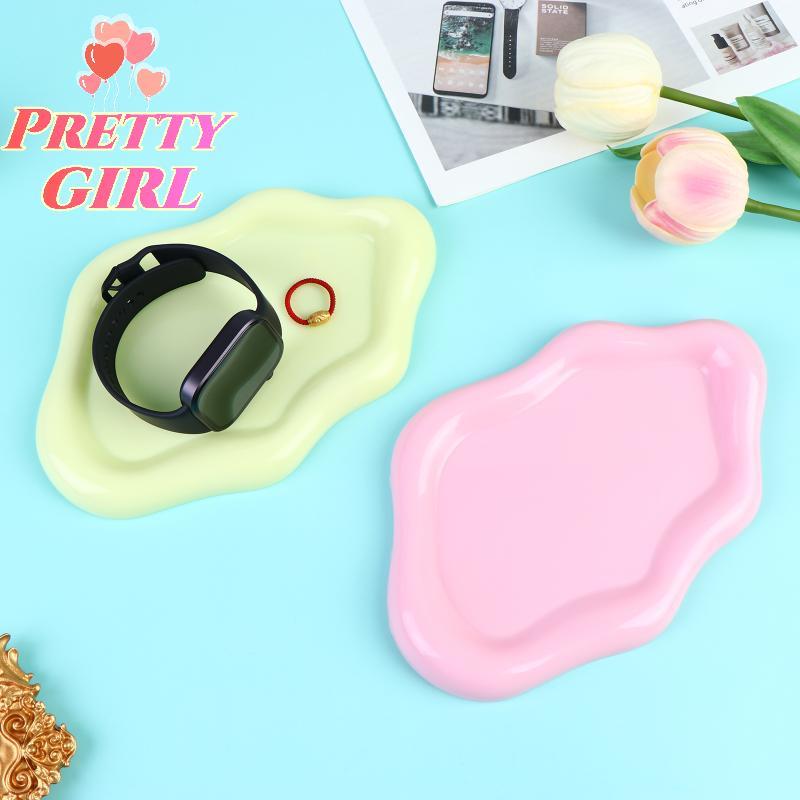 [Pretty ggirl] Organizador De Bandeja De Joias De Plástico Em Formato De Nuvem Para Anéis , Brincos , Pulseiras , Ideal 