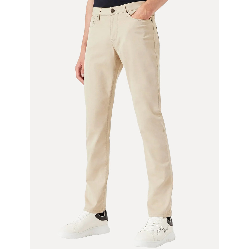 Calça Jeans Empório Armani Original Masculina J06 Slim Fit 5 Pockets Caqui
