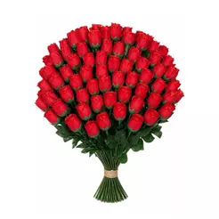 96 Botões de Rosas Vermelhas Buquê Artificial Decoração