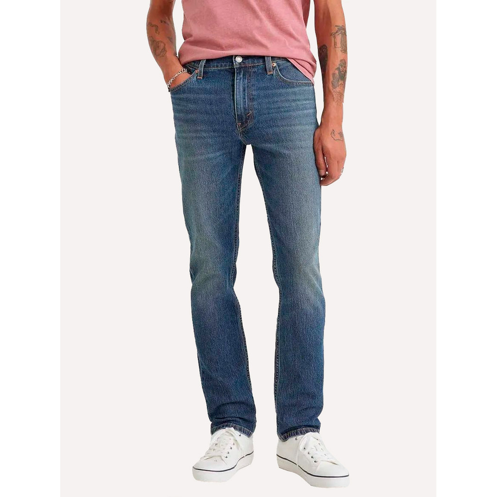 Calça Levis Original Jeans Masculina 511 Slim Stretch Wear Matte Blue Médio
