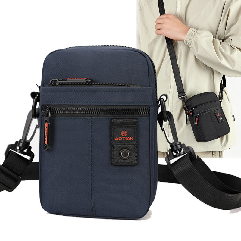 Bolsa de ombro masculina High-End saco do mensageiro nova cintura multifuncional portátil lazer esportes ao ar livre Min
