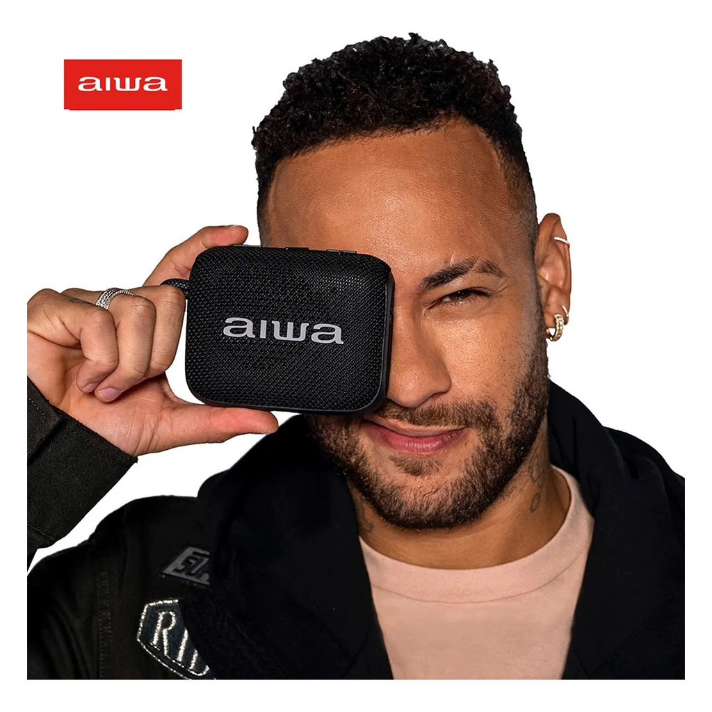 Caixa De Som Speaker Bluetooth Aiwa SP-07-B 7W IPX6 Preta