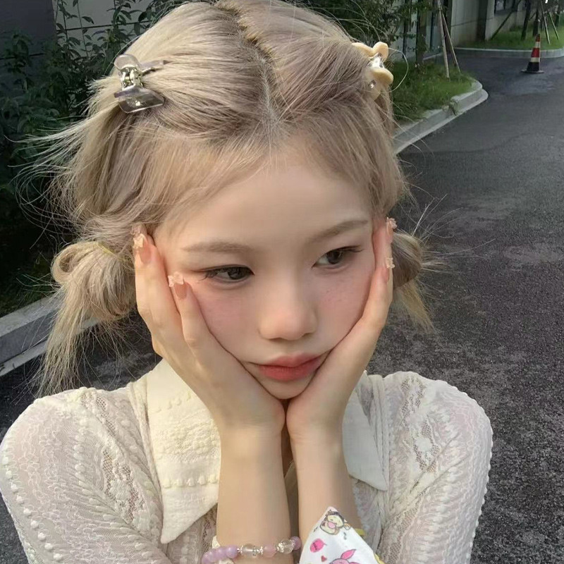 Dois pacotes△Strass espumante mini princesa cabeça doce acetato franja clipe de cabelo menina mini pequeno clipe de garr
