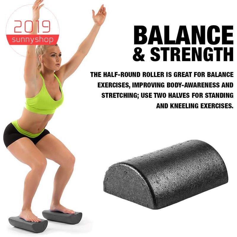 [Bestseller S] 1 Par De Rolo De Espuma Meio Redondo De 30 Cm Para Ioga , Pilates , Esportes , Equipamentos De Fitness , 