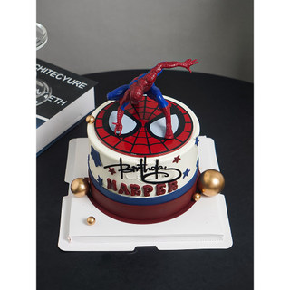 Decorações de bolo de super-heróis crianças aniversário aranha decorações festa Plug-In influenciador criativo sobremesa