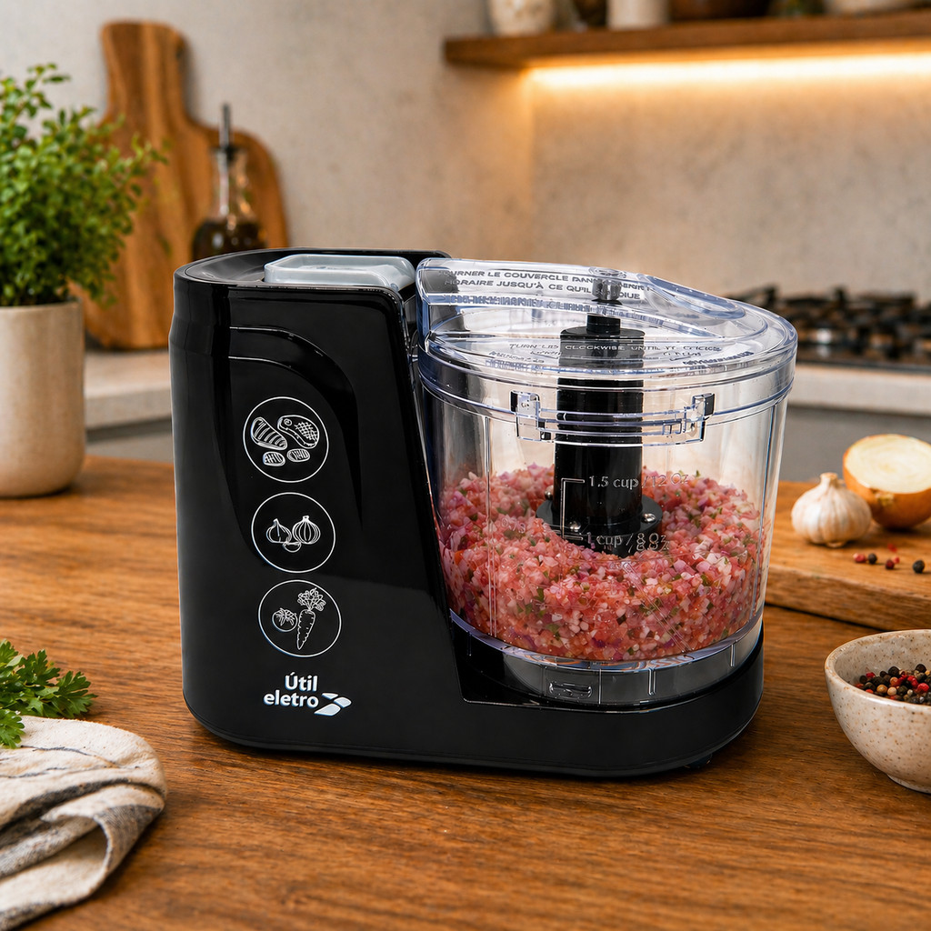 Mini Processador Elétrico 350ml 220V para Cozinha · foto 2