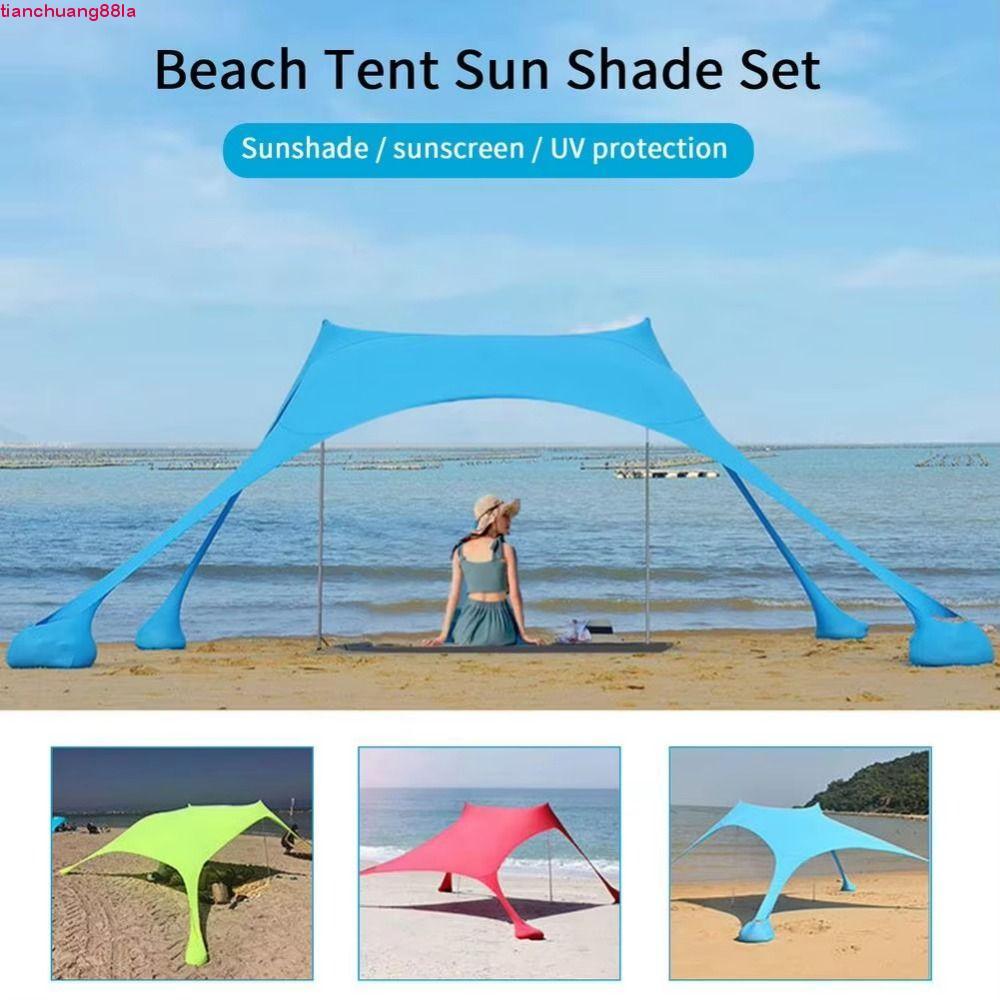 Tenda De Praia Ao Ar Livre TIANCHUANG , Barraca Extensível Dobrável Para Guarda-Sol , Toldo Familiar Resistente A UV