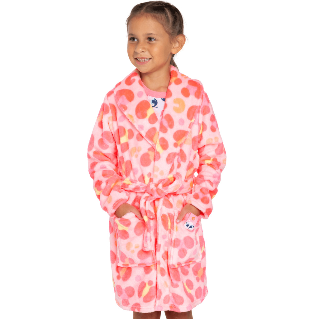Roupão Manga Longa Infantil Soft Térmico Gata Cereja Inverno Original Puket