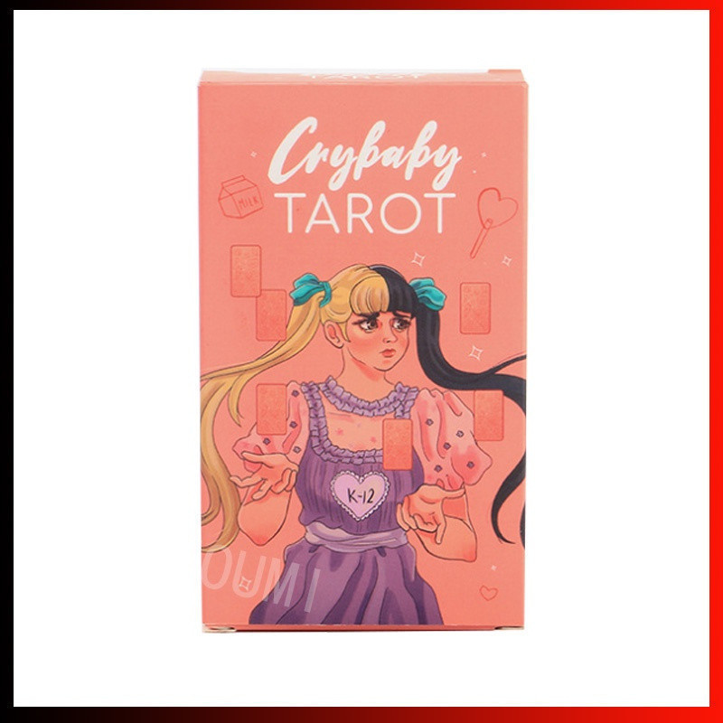 1 : 1 78 Folhas Versão Inglês Borda Em Pó Crybaby Tarot Com Guia De Papel
