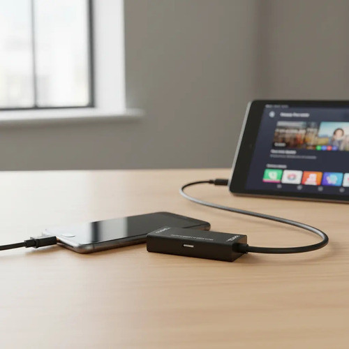 Conversor Adaptador V8 Micro Usb Hdmi Mhl Preto 127/220v