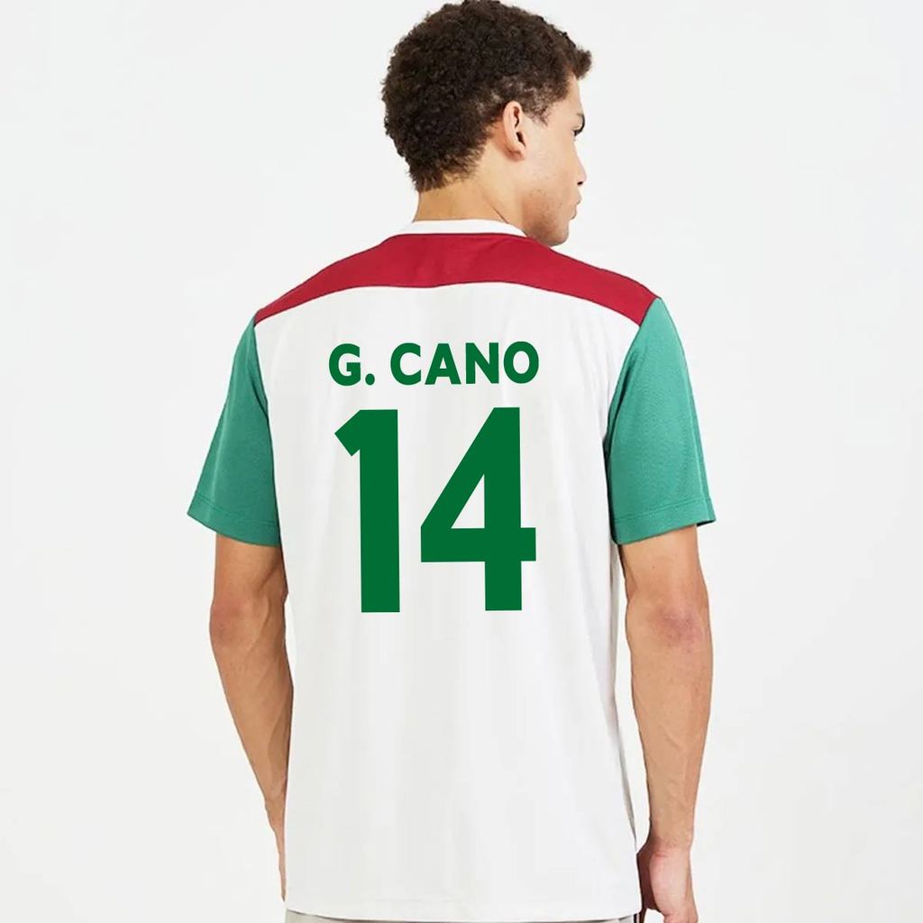 Camisa Fluminense Pulsar Off White e Bordô 14 Cano