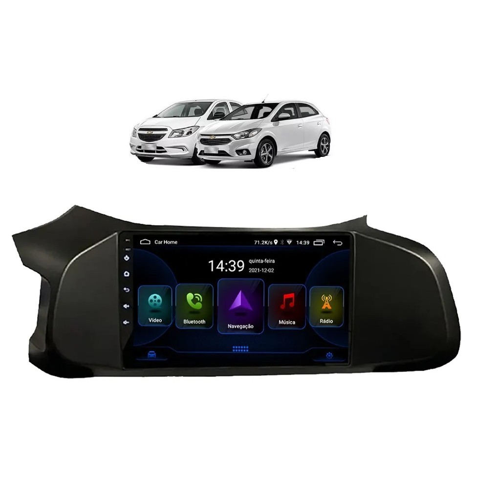Kit Multimídia Onix Prisma 2017 / 2019 Advantage LT LTZ 9 Pol Android Carplay Gps 2/32GB - Roadstar 915BR