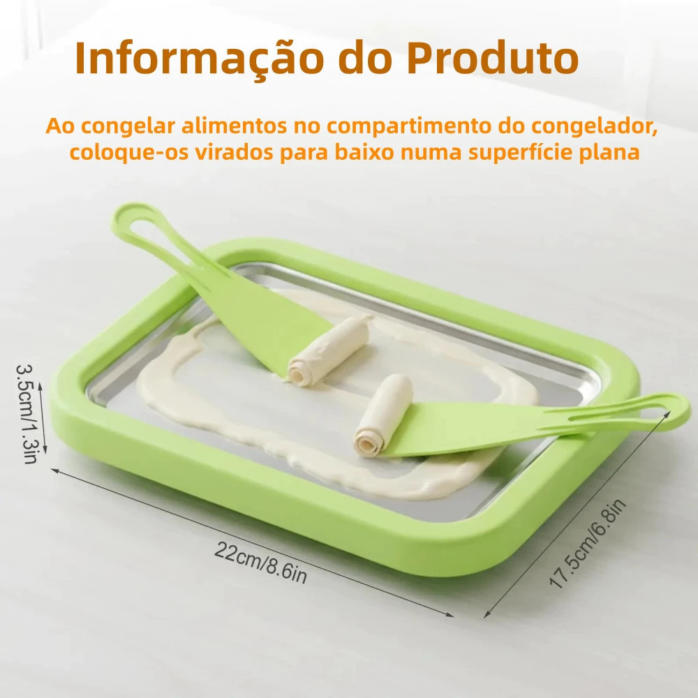 Sorveteria Adulto Infantil Sorvete Na Chapa Instantânea Rolo