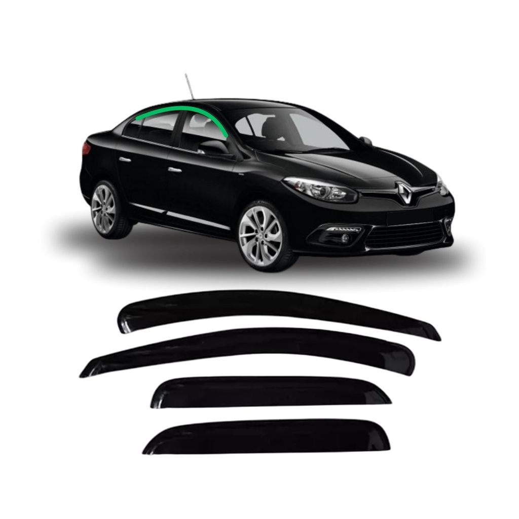 Jogo Calha de Chuva (Defletor) Fluence Todos 4p