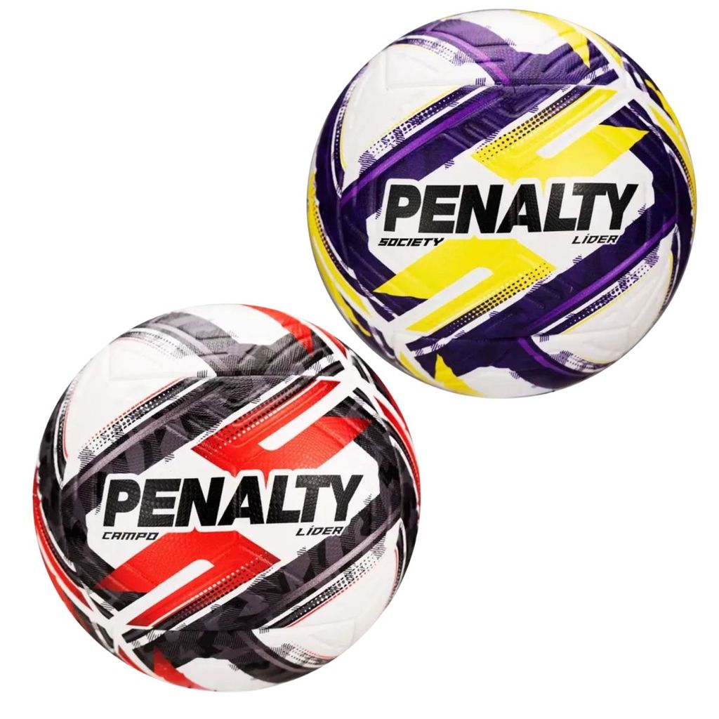 Bola Futebol Penalty Líder XXVI Campo / Society Construção Laminado PU Ultra Fusion Dupla Colagem