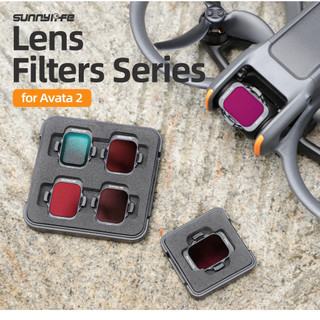 Filtro de Lente ND Sunnylife para DJI Avata 2, Lentes de Vidro Óptico, Conjunto de Filtros Ajustáveis ND8 ND16 ND32 ND64