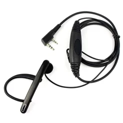 [NEO] Fone De Ouvido Com Barra De Orelha De 2 Pinos E Microfone PTT Para Kenwood/Rádio BAOFENG