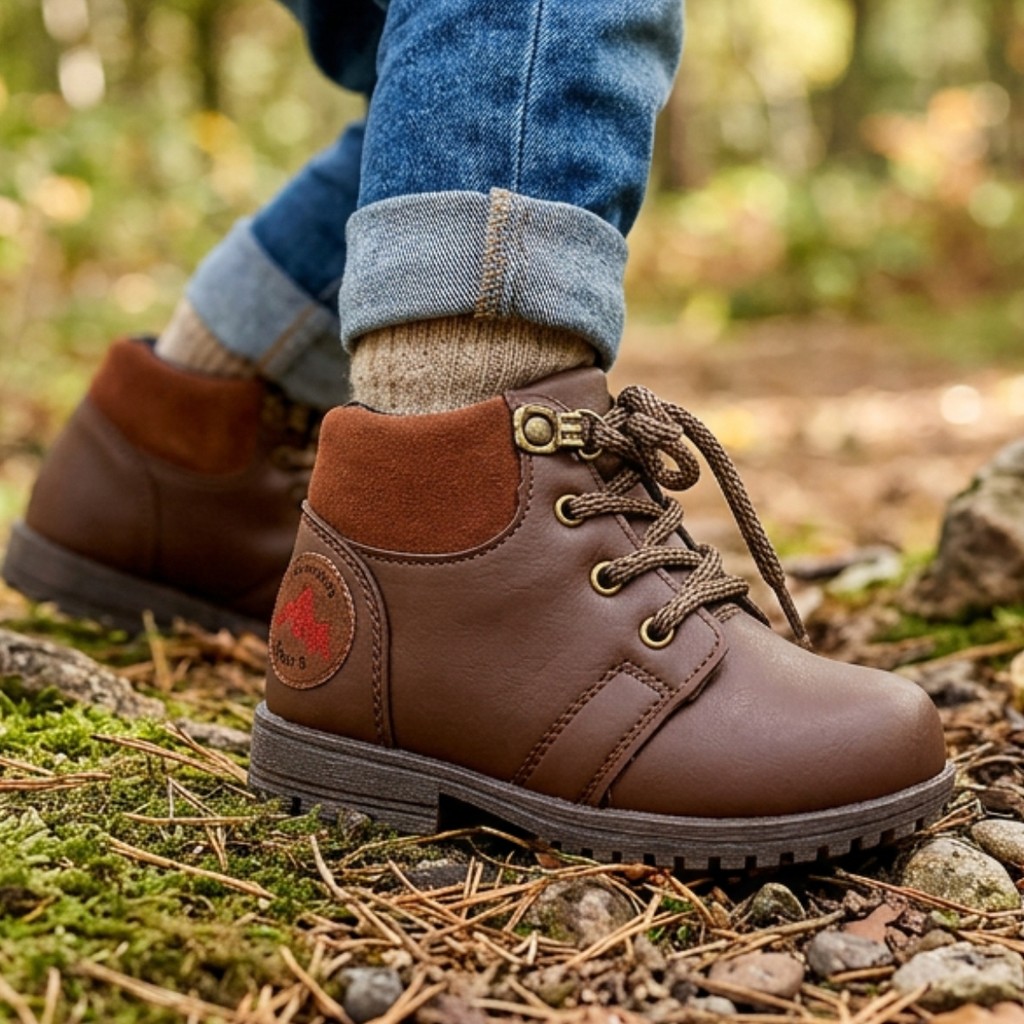 Bota Infantil Masculina Coturno Menino Rodeio Tratorada Botinha Texana Confortável Inverno Vaquejada