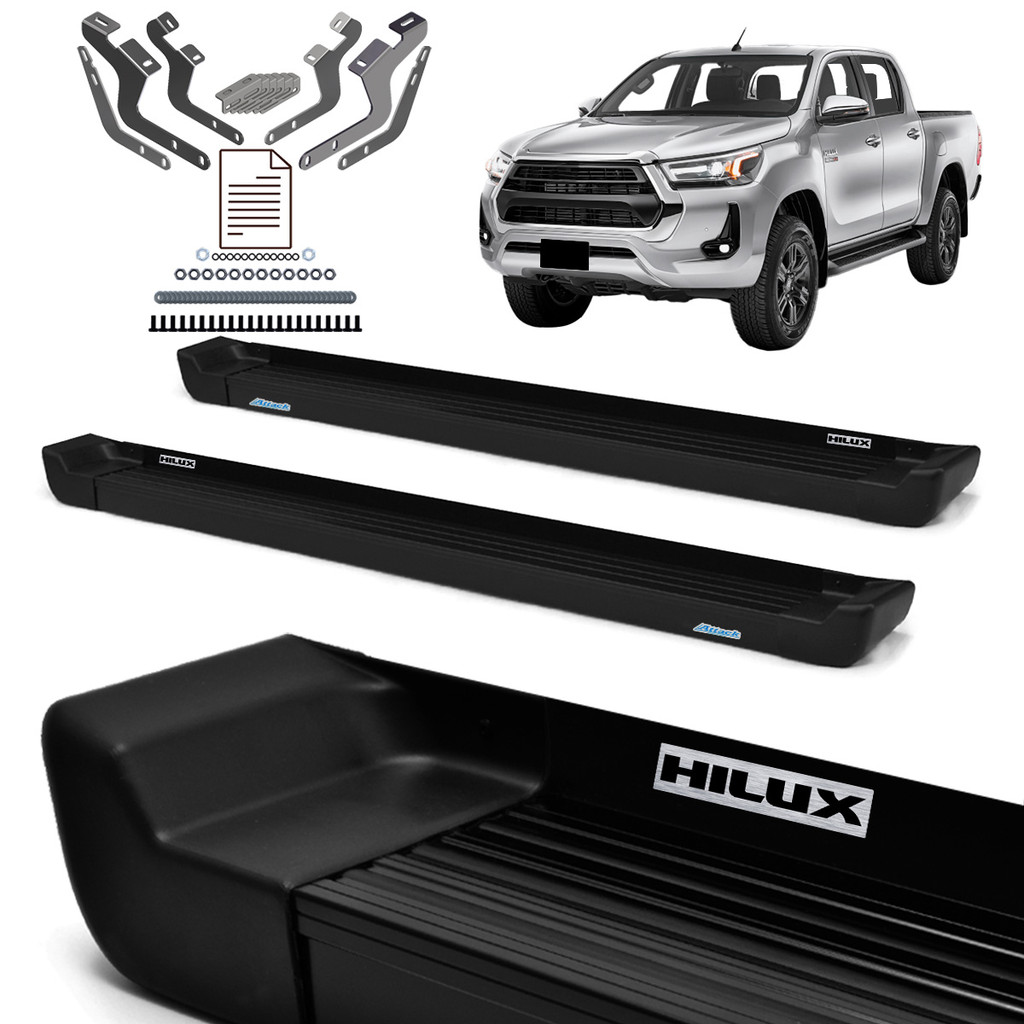Estribo Prime Hilux 2016/... Cabine Dupla Preto