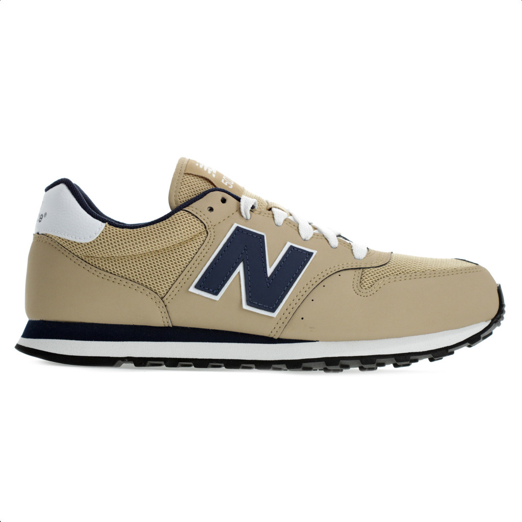 Tênis New Balance 500V2 Bege e Marinho - Masculino
