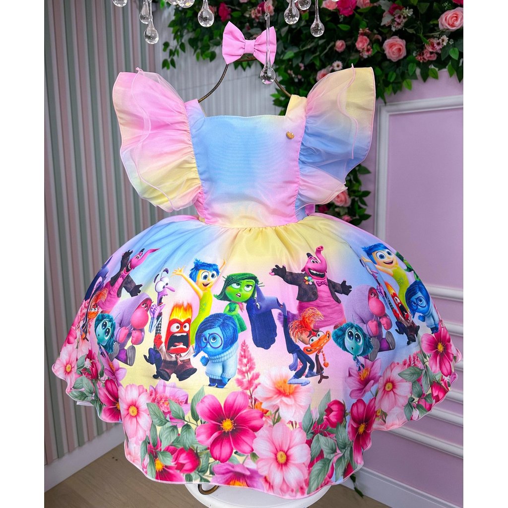 Vestido Conforto Tematicos Kids Divertidamente Colorido