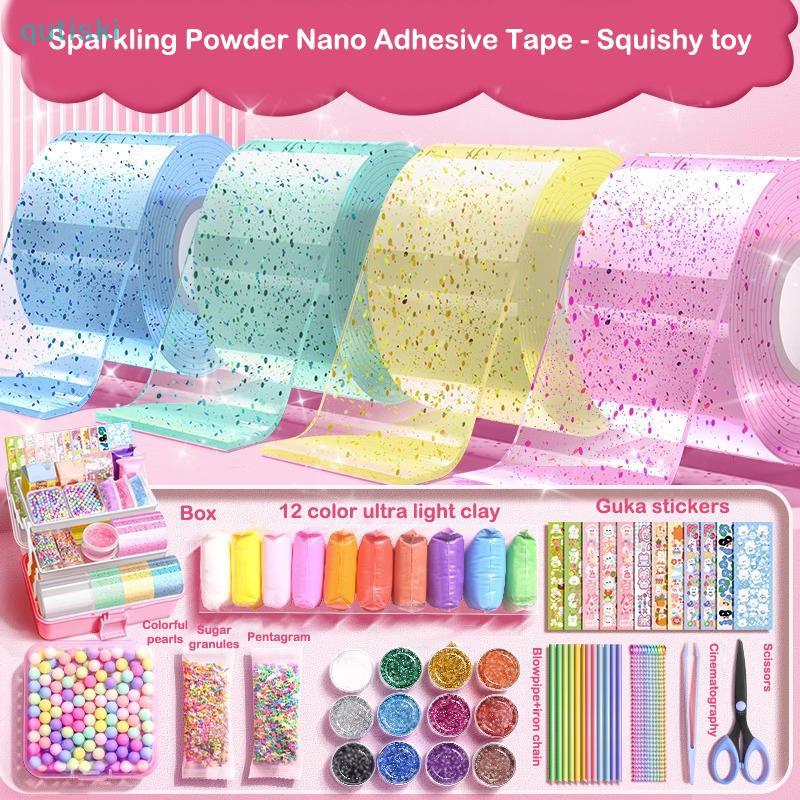QUTI DIY Craft Pinch Toy Making Fita De Bolha Sopradora Não-Marcação Adesivo Dupla Face Reutilizável Cor Alta Stiy Nano 