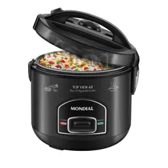 Panela Elétrica Mondial PE-30-6X 6 Xícaras 500W 220V Inox Black Top View Black