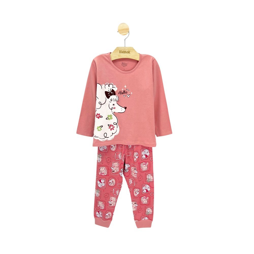 Pijama Menina Blusa e Calça Cachorro Quadrinhos Brilha no Escuro - Elian