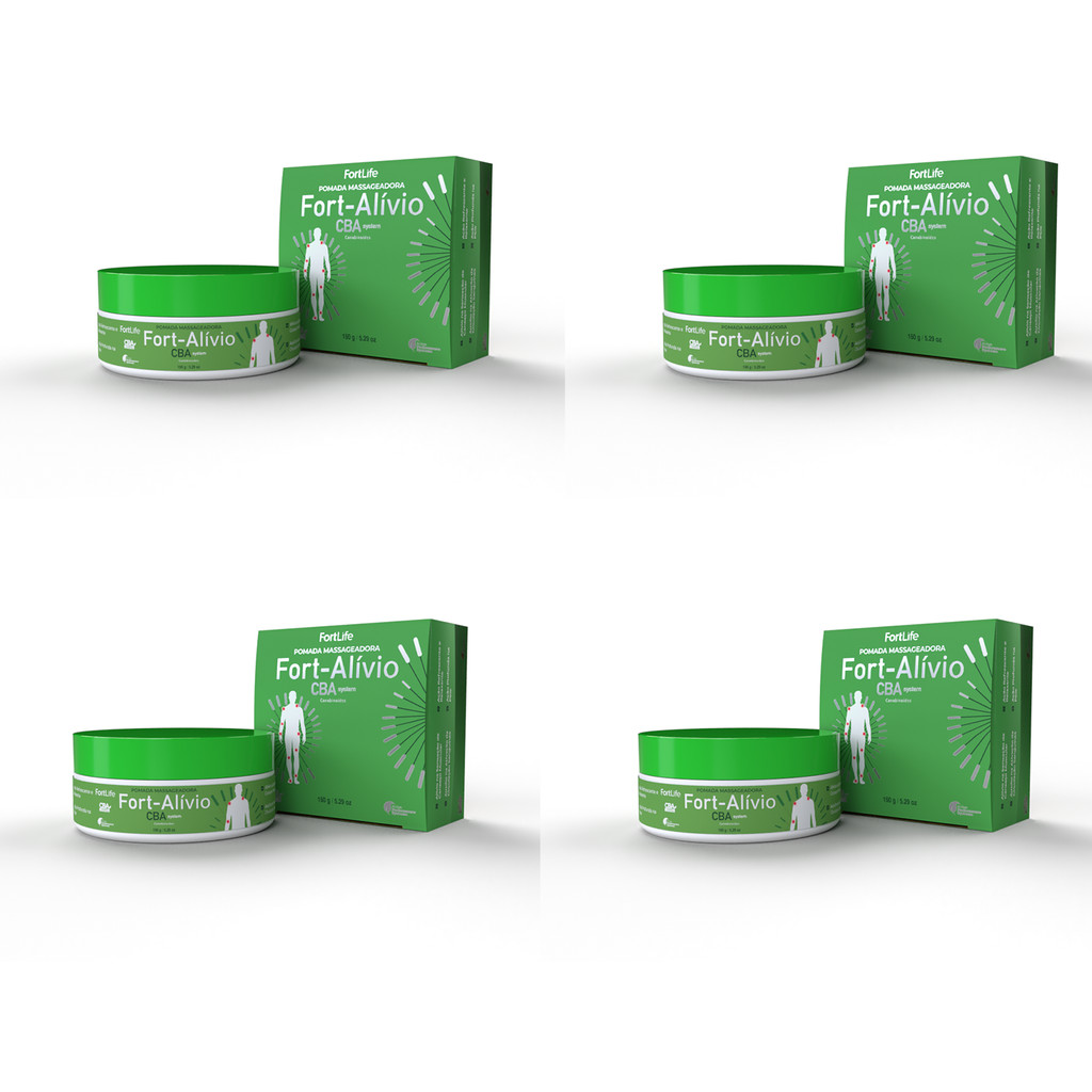 Kit 4 Und Fort-Alívio CBA Systen Pomada 150g FortLife
