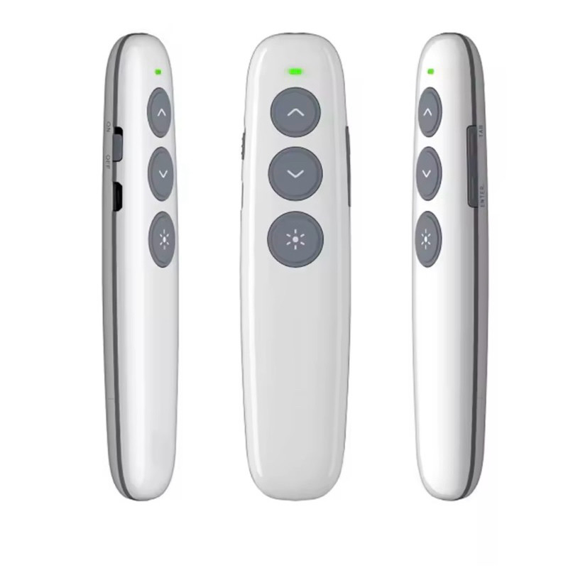 Apresentador sem fio RF, USB Recarga de Energia, Controle Remoto PPT, Reunião, Treinamento e Ensino, 2.4GHz
