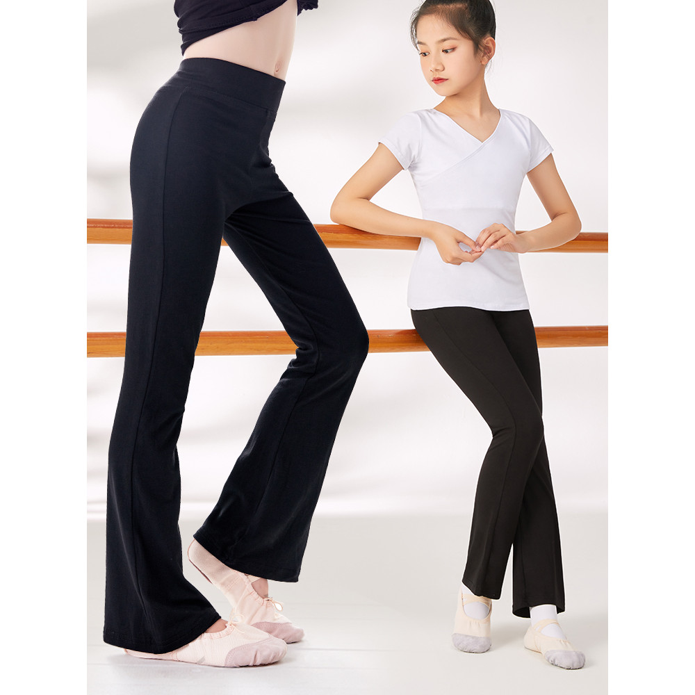 Calças de dança infantil roupas de prática de dança para meninas preto calças de prática de Yoga dança latina Jazz roupa