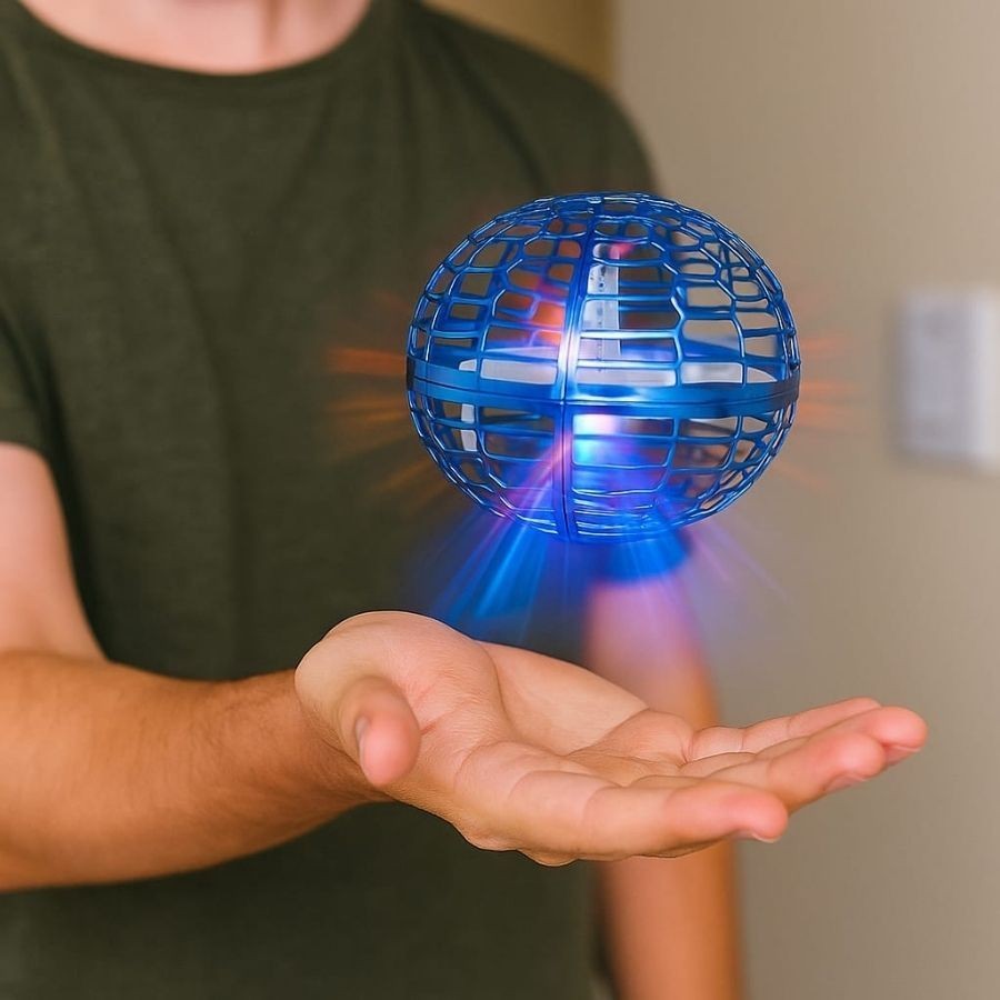Bola giratória de indução inteligente UFO transfronteiriça, bola voadora mágica, bola de suspensão
