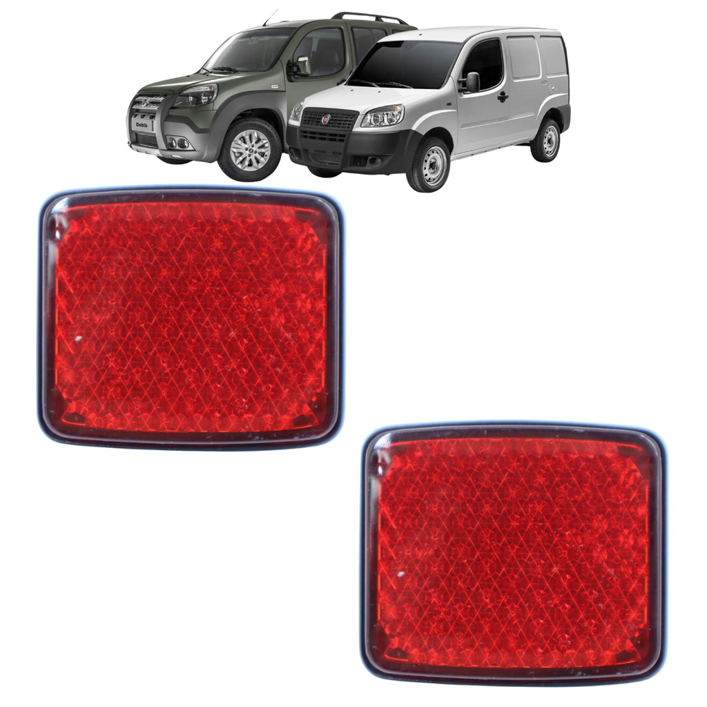 Par Refletor Do Para-choque Traseiro Cargo Doblo 2010 2011 2012 2013 2014